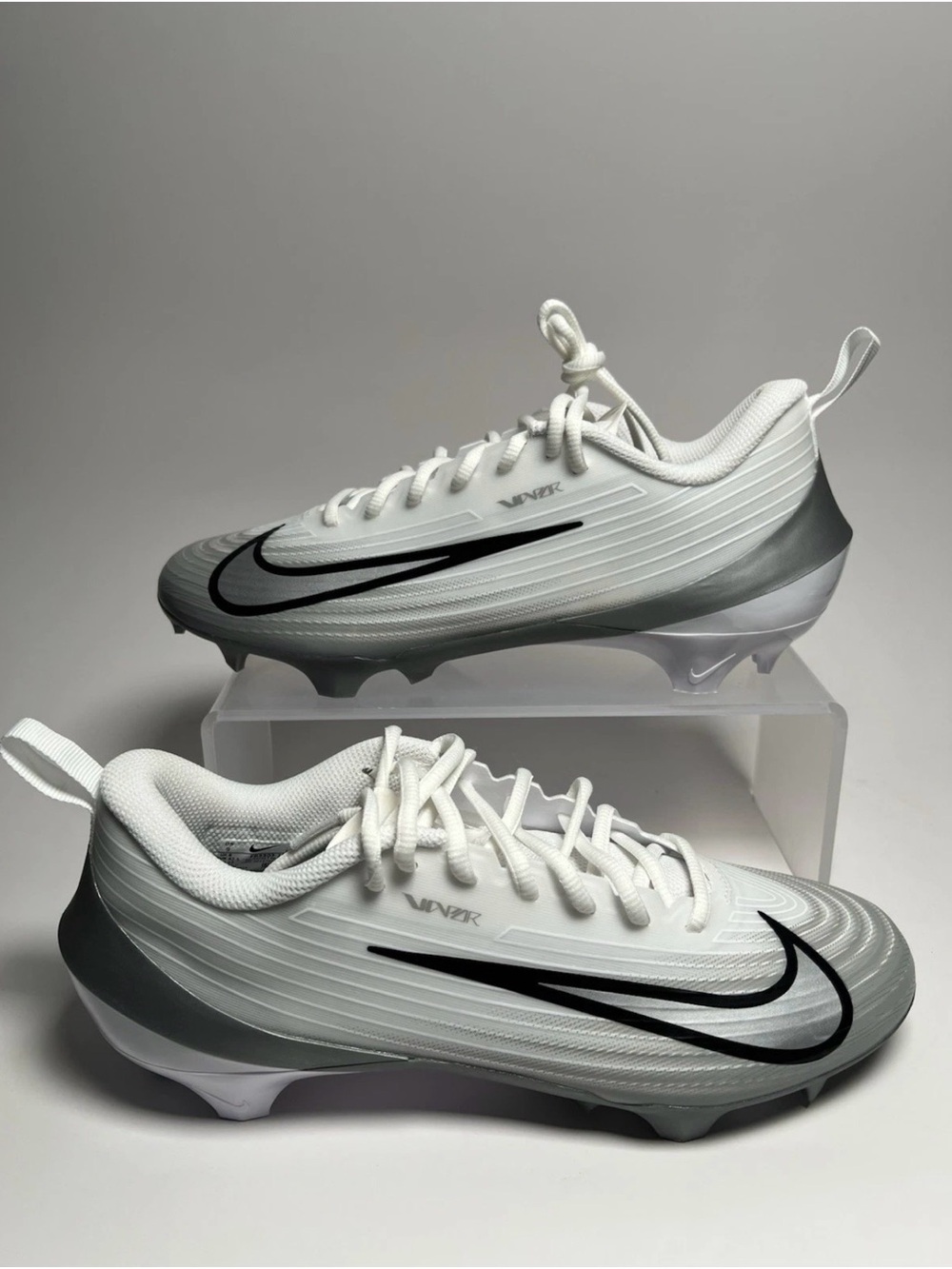 Nike Vapor Speed 3 Pro 360 White Silver Football Cleats FB3303-100 Men Size 7.5